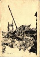 39 db MODERN, fekete-fehér Budapest városképes lap, vegyes minőségű / 39 modern Hungarian, black and...