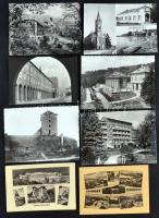 95 db MODERN magyar, fekete-fehér városképes lap, vegyes minőségű / 95 modern Hungarian, black and white postcards, mixed quality