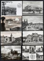 100 db MODERN külföldi, fekete-fehér városképes lap, vegyes minőségű / 100 modern, foreign, black and white postcards, mixed quality