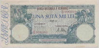 Románia 1946. 100.000L T:III Romania 1946. 100.000 Lei C:F