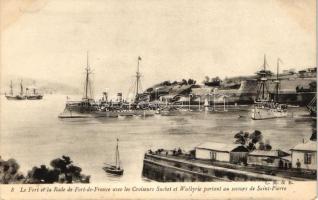 Fort-de-France, Fortress and port, SMS Croiseurs Suchet and SMS Walkyrie