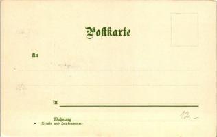 Monatsgrüsse, Serie II - Művészi, litho képeslap sorozat a 12 évszakról / months of the year; series...