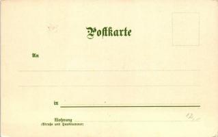 Monatsgrüsse, Serie II - Művészi, litho képeslap sorozat a 12 évszakról / months of the year; series...