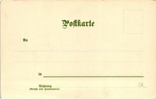 Monatsgrüsse, Serie II - Művészi, litho képeslap sorozat a 12 évszakról / months of the year; series...