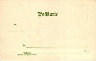 Monatsgrüsse, Serie II - Művészi, litho képeslap sorozat a 12 évszakról / months of the year; series...