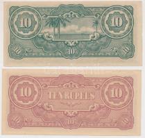 Burma/Japán megszállás 1942-1944. 10R + Malaya/Japán megszállás 1944. 10$ T:I-,II-
Burma/Japanese oc...