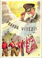 1938 'Pravda vitezi!' 20. vyroci samostatnosti republiky ceskoslovenske / 20th anniversary of the independent Czechoslovakian state, Masaryk s: O. Usak