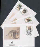 WWF Small cat breeds set WWF values + 4 FDC WWF Kisméretű macskafajták sor WWF értékei + 4 FDC