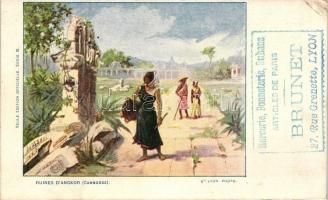 Angkor, ruins, Brunet advertisement