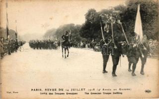 Paris, Revue du 14 Juillet; defilé des Troupes Grecques / The Greecian Troops Defiling (fl)