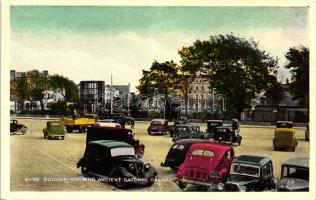 Galway, Ancient Gateway, Eyre Square, automobiles