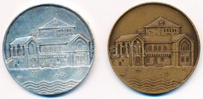 DN 2db Tata városhoz kapcsolódó érem, ezüstözött Br és Br (50mm) T:2,2-