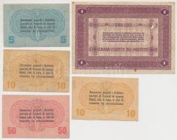 Olaszország/Velence/osztrák-magyar megszállás 1918. 5c + 10c (2x) + 50c + 1L T:II-,III ly.
Italy/Ven...