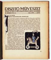 1914, Díszítő művészet. Kiadja az Orsz. M. Kir. Iparművészeti Iskola, Budapest. 5.szám, 7-10.szám egybekötve félvászon kötésben. Jó állapotban.