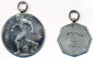 1924. "Ifjúsági Labdarúgó Bajnokság / 1924 II." ezüstözött fém díjérem füllel (30mm) + Ber...