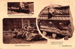 Baalbek, Jupiter Temple, Arabian Cannon balls, cornice