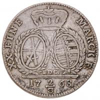 Német Államok / Szászország 1768EDC 2/3 Tallér Ag "III. Frigyes Ágost" (13,68g) T:2-,3
Ger...