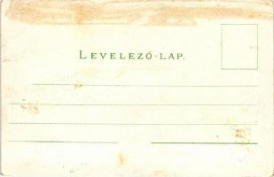 Szigetvár, Zrínyi Miklós; kiadja Kozáry Ede, floral (ragasztónyom / gluemark)