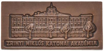 Garamkeszi János (1936-) DN "Zrínyi Miklós Katonai Akadémia" Br emlékplakett (50x104mm) T:...