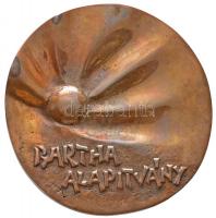 Janzer Frigyes (1939-) 1980. "Batha Elemér / Bartha Alapítvány" Br plakett (102mm) T:2