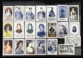 21 db Erzsébet királynét (Sisi) ábrázoló levélzáró