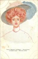 A Woman's Head, MKB 2076. s: Franz M. Melchers, Női fej, MKB 2076. s: Franz M. Melchers