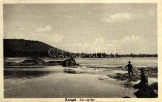 Bangui, Les rapides / washing native nude men