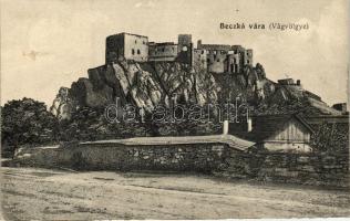 Beczkó vára, Vág völgye; Lőwy Fülöp kiadása / castle