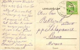 Beczkó vára, Vág völgye; Lőwy Fülöp kiadása / castle