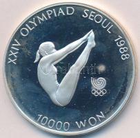 Dél-Korea 1987. 10.000W Ag "1988 Olimpia - Műugrás" T:PP South Korea 1987. 10.0000 Won Ag "1988 Olympics - Diving" C:PP