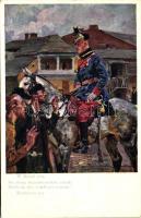 WWI Austro-Hungarian military, hussar, Kunstverlag Frist Ser. 76. Nro. 19. s: W. Kossak (EK)