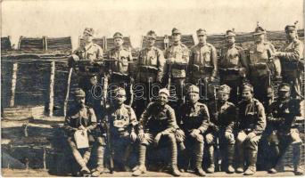 1916 WWI Hungarian soldiers from K.u.K. Infantry regiment No. 32. Reserve Batalion group photo (EB)