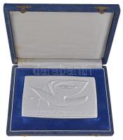 ~1960-1970. "Kilián György Repülő Műszaki Főiskola" ezüstözött fém plakett tokban (130x82m...