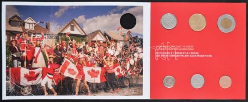 Kanada 2012. 1c-2$ (6xklf) fémpénz szettben borítékkal, Gary Taxali munkája T:1 Canada 2012. 1 Cent - 2 Dollars (6xdiff) coin set with envelope, coin artwork by Gary Tacxali C:UNC