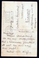 1935 Antwerpen, Latabár Árpád(1903-1961) színész saját kézzel írt üdvözlete édesanyjának Latabár Árp...