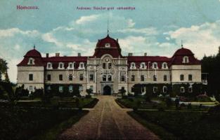 Homonna, Andrássy Sándor gróf várkastélya; Hossza Gyula kiadása / castle