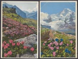 46 db svájci képeslap a 20-as, 30-as évekből / 46 old Swiss postcards