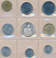 San Marino 1979. 1L-500L (9xklf) fémpénz szettben tanúsítvánnyal, benne 500L Ag T:1
San Marino 1979....