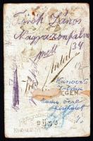 cca 1910-1914 Kőszeg, Ismeretlen katona műtermi portréja, hátoldalon feliratozva, 7x10 cm