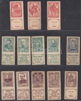 Magyar történelmi alakok 13 klf levélzáró