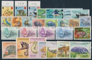 Állat motívum 28 db bélyeg, közte teljes sorok és ívszéli értékek, Animals 28 stamp with complete sets and margin stamps