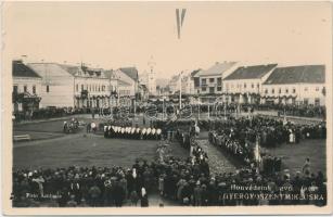 1940 Gyergyószentmiklós, Honvédeink bevonulása / entry of the Hungarian troops, Ambrus foto (EK)