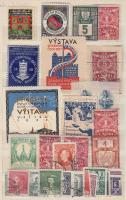 7 csehszlovák levélzáró + okmány és postabélyegek