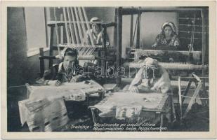 Trebinje, muslim women weaving the carpet