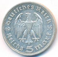 Német 3. Birodalom 1935J 5M Ag "Hindenburg" T:2,2-
German Third Reich 1935J 5 Marks Ag &qu...
