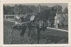 Inokai István hajtó az ügetőn / horse driving on the trotter, photo