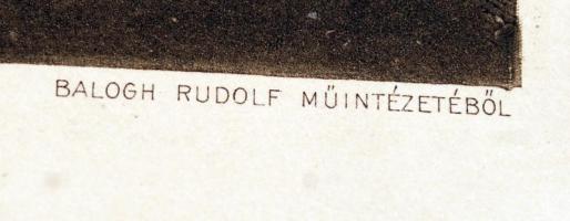 Balogh Rudolf: Házrészlet, heliogravür, jelzett, 14x20 cm