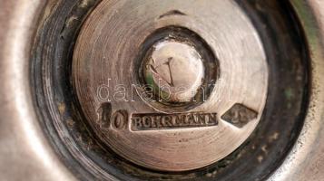 Ezüst (Ag.) Bohrmann talpas kínáló, jelzett, d: 21,5, m: 15,5 cm