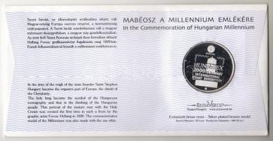 2000. "Hunfilex-Államalapítás" ezüstözött Br bélyeges borítékon T:PP Csak 1000db! R!