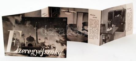 cca 1940-1950 "1001 éjszaka" A Magyar Divatcsarnok bútorosztályának képekkel illusztrált b...
